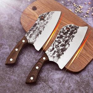 Chinese-<b>style</b> hammered kitchen knife, household chopping knife, stone-washed rust-proof stainless steel dual-purpose knife, - Product Image 1