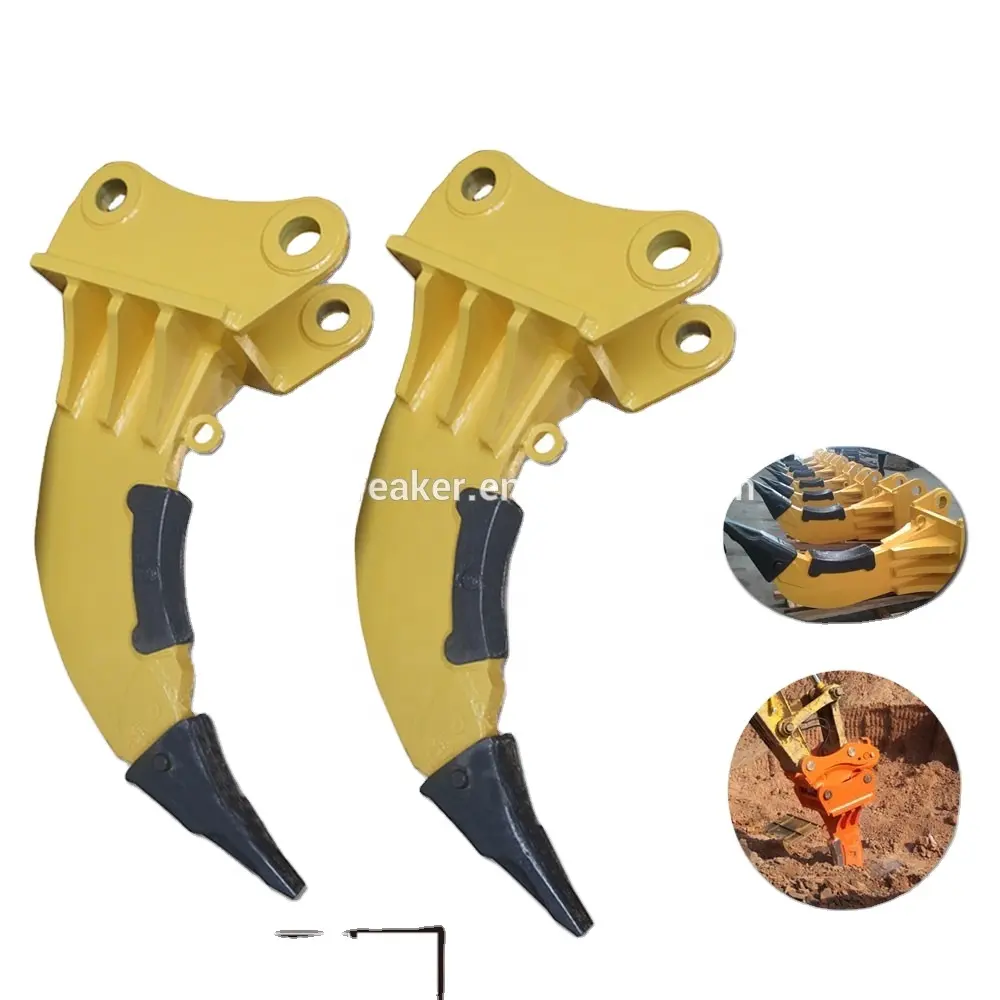 Máy xúc Ripper, đơn Shank Ripper, xô Ripper với tấm thép cường độ cao