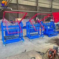 Machine manuelle portable WJ 4-45 pour la fabrication de briques en ciment, machine à blocs économe en énergie pour les projets de construction à faible coût et les bâtiments ruraux