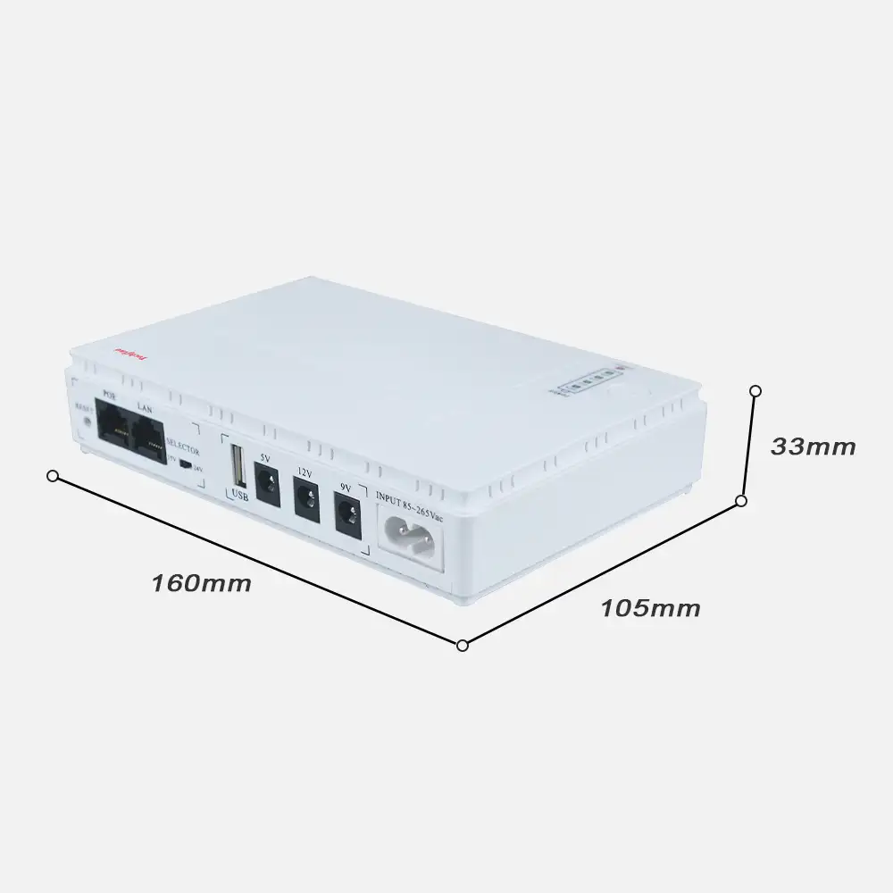 DC Mini UPS Cho Wifi Router Mini UPS 5V 9V 12V 15V 24V POE Mini DC UPS Cho Máy Tính Xách Tay Cctv Camera