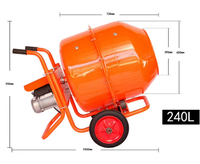 Nouvelle bétonnière électrique portable de 120 L pour la construction, l'usage domestique, les usines de fabrication et les restaurants