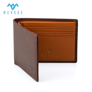 <span class=keywords><strong>Prix</strong></span> usine rapide personnalisé 100% pleine fleur <span class=keywords><strong>en</strong></span> cuir véritable RFID bloquant la taille mince moderne porte-cartes portefeuille pour hommes - Product Image 1