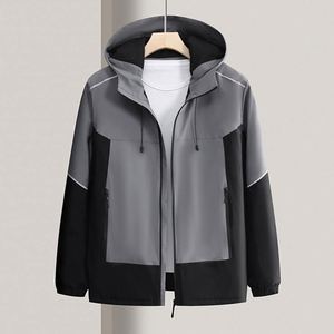 Design Customized Outdoor Waterproof Windproof and Breathable Men <b>Jacket</b> with Hood Sports Fitness Outerwear - Product Image 2