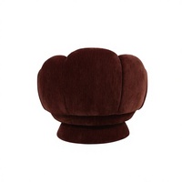 Fauteuil pivotant moderne en forme de fleur, fauteuil de luxe à dossier festonné pour salon, chambre et mobilier de maison moderne