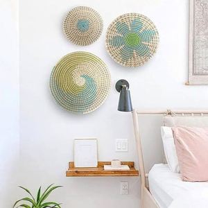 Trang trí de dessus commode bài viết En rotin trang trí artisanales bols Bois Forme LUNE murale turque Esthetique Salle bains - Product Image 2
