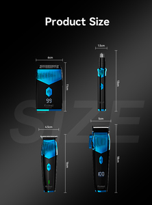 KEMEI Km-8534 Max Kit Completo de Peluquería 4 en 1 Cortadora de Pelo Inalámbrica Eléctrica Recortadora Afeitadora Recargable y Recortador de Vello Nasal - Product Image 2
