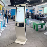 Machine à billetterie personnalisée de 32 pouces avec impression de billets et lecteur de carte NFC pour centre commercial