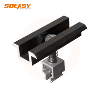 Serre-câbles solaires en aluminium Soeasy en stock, 70 mm, noirs, pour panneaux solaires, fixation rapide pour toiture