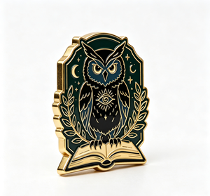 Custom Enamel Metal Lapel <b>Pin</b> Owl <b>Badge</b> Gold Plated Irregular Emblem for Caps Bags Gift Souvenir - Product Image 3