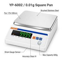 Báscula de Calibración Manual de Plástico JINGFEI YP-6002 con Capacidad de 600g y Precisión de 0.01g