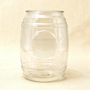 Bocal en plastique transparent <span class=keywords><strong>ORIA</strong></span> en forme de ruche pour aliments, 70 ml, 150 ml, 350 ml, 750 ml, avec couvercle métallique – Bouteille en plastique pour bière - Product Image 2