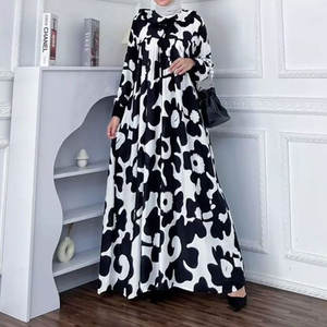 Custom Nieuwe Ontwerpen Kaftan Marocain Kaftan Jilbab Vestido Vrouwen Bescheiden Jurken Abaya Moslim Jurk Gewaad Islamitische Kleding - Product Image 1