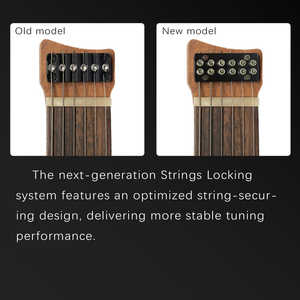 Guitarras Eléctricas Eart GW2-SE, Cuerpo de Caoba Tostada, la <span class=keywords><strong>Mejor</strong></span> <span class=keywords><strong>Guitarra</strong></span> sin Cabeza, <span class=keywords><strong>Guitarra</strong></span> de Viaje sin Clavijero - Product Image 2