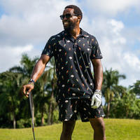 Herren Polo-Shirts Luxus Designer Herren Papageien-Print Polo-Shirt Kurzarm Schwarz Golf Tennis Lässig Atmungsaktiv Golf-Polo