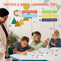 Machine de lecture électronique Montessori pour l'apprentissage précoce, alimentée par batterie au lithium, jouet interactif avec cartes flash pour l'apprentissage de l'alphabet et des mots fréquents