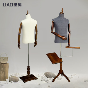 Maniquí Masculino para Trajes de Negocios, Brazos Flexibles, Parte Superior del Cuerpo en Lino Negro, Maniquí Masculino para <span class=keywords><strong>Sastre</strong></span>, Torso, Exhibición de Trajes - Product Image 4