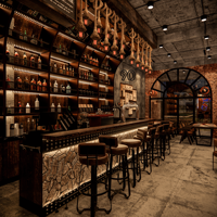 Comptoir de bar bistro traditionnel mobilier de bar pub aménagement intérieur et design de restaurant