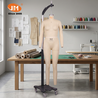 Maniquí de Costura Junmei para Mujer, Plegable, de Fibra de Vidrio, Cubierto de Tela, de Cuerpo Entero, sin Cabeza, en Pose de Pie
