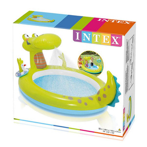 Piscine gonflable crocodile 198x160x91cm avec fontaine pour jeux aquatiques extérieurs pour enfants - Product Image 5