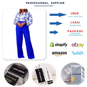 Nouvel ensemble deux pièces pour femme : haut imprimé à bretelles et pantalon large – Tenue de bureau automne pour femme - Product Image 2