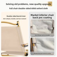 Chaise pliante d'extérieur Kermit - Chaise de camping et de pique-nique portable en alliage d'aluminium ultra-léger, tabouret de pêche et de loisirs, mobilier d'extérieur
