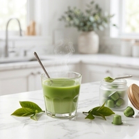 100 Capsules de Thé Matcha Minceur – Saveurs Variées, Poudre de Thé Vert Directement de l'Usine, Prix Bas, Emballage Instantané Sachet & Tasse