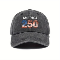 Gorra de Béisbol de PVC Lavable con Estampado del Día de la Independencia Americana, Unisex, 6 Paneles, Ajustable, para Exteriores, Personalizable, Fabricante de Gorras