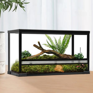 Terrarium en verre Relaxlines, enclos écologique pour <span class=keywords><strong>reptiles</strong></span>, terrarium en verre noir pour <span class=keywords><strong>reptiles</strong></span> - Product Image 4
