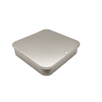 Vide Personnalisé En Relief De Luxe Baume À Lèvres Solide Parfum Cheveux Cire Étain Cas Rectangulaire Vide Argent Mini Glisser Top Boîte En Métal