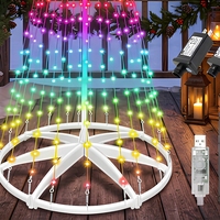 Guirlande lumineuse LED conique RGB pour sapin de Noël, télécommande intelligente via application, étanche IP65, intensité réglable, pour extérieur, jardin, bord de piscine
