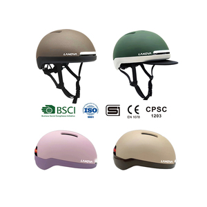 LANOVA Casque de sport personnalisé casque de vélo léger et portable USB rechargeable lumière LED casque de vélo unisexe - Product Image 2