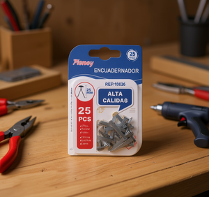 Chiodi doppi Pioney da 25 mm, 25 pezzi, in filo d'acciaio per nail art - Product Image 2