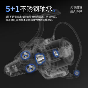 Carrete de Pesca Ikeba con Cuerpo de Aleación de Aluminio, Relación de Engranajes 4.8:1, para Agua Dulce y Salada, Gran Capacidad de Línea - Product Image 5