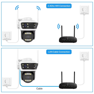 TUYA Smart 9MP 3 lentilles extérieur Cctv sans fil Wifi PTZ Ip caméras HD Cctv caméra sécurité à domicile <span class=keywords><strong>multi</strong></span>-objectif dôme caméra OEM - Product Image 6