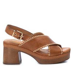 Sandalias de Tacón para Mujer Carmela, Color Camel, Plataforma, Tacón Cuadrado, Zapatos de Verano - Product Image 1