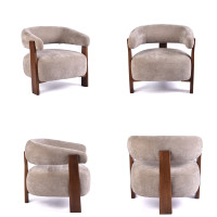 Fauteuil en bois, chaise d'appoint en bois, fauteuil en bois avec accoudoirs, chaise de canapé en bois – Vente en gros pour salon, chambre, appartement, restaurant, bureau