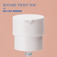 Flacon pompe sans air rechargeable 25ml 30ml 45ml, flacon de lotion sous vide à mécanisme rotatif avec noyau interne remplaçable pour emballage cosmétique