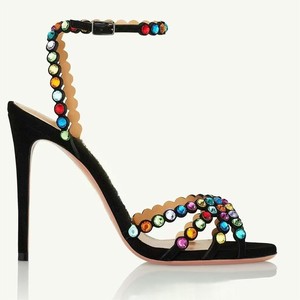 Nuovi Arrivi Primavera/Estate 2026: Sandali con Tacco a Spillo Super Alto, Decorati con Ananas Dorato e Strass, Stile Etereo e Alla Moda per Occasioni Casual e Banchetti - Product Image 1