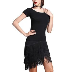 Falda de Baile Latino con Flecos <span class=keywords><strong>para</strong></span> <span class=keywords><strong>Mujer</strong></span>, Cintura Elástica, Dobladillo Irregular, <span class=keywords><strong>para</strong></span> Salsa, Samba y Baile Moderno - Product Image 5