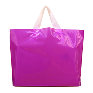 Sacs de courses en plastique PE recyclable LIANYOU avec poignées Flexiloop, logo personnalisé, réutilisables, usage promotionnel, modèle LY-0058 - Product Image 5