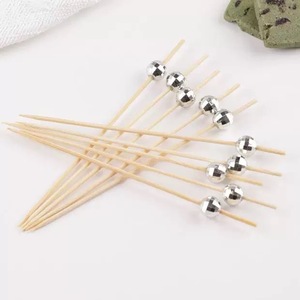 Brochettes à fruits jetables de 12 cm, brochettes à cocktail perlées pour fête, dessert, burger, fourchettes à fruits créatives, paquet de 100 pièces - Product Image 1