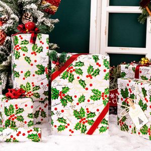 Christmas Wrapping <b>Paper</b> Gold Foil Wrapping <b>Paper</b> Winter red berry <b>pattern</b> wrapping <b>paper</b> - Product Image 2