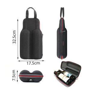 Benutzer definierte PU Leder Wein Geschenk beutel Champagner Träger Aufbewahrung koffer Stoß feste Wein kühltasche EVA Weinflasche Reisekoffer - Product Image 4