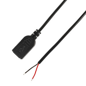 定制USB 2.0母尾纤电源线22AWG 5V 3A 2/4针聚氯乙烯护套裸线开放式打印机/电源银行/iOS/扫描仪/相机 - Product Image 4