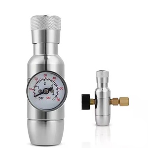 Dayanıklı kararlı basınçlı <span class=keywords><strong>Mini</strong></span> <span class=keywords><strong>Co2</strong></span> bira regülatörü 0-30 Psi göstergesi 1/4mfl top kilitli bira için kahve Keg sistemi - Product Image 2