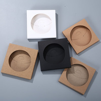 Boîte d'emballage cadeau en carton blanc kraft, matériaux recyclés, impression de logo personnalisée pour sous-verres/accessoires