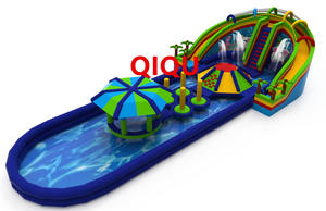 Parque Acuático Inflable Móvil de Uso Comercial QIQU, Certificado CE, PVC de 0.55mm, Capacidad para 50-300+ Personas, Diseño Modular - Product Image 5