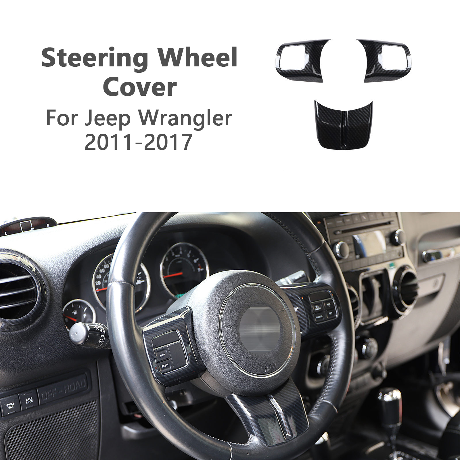 3 pcs-Steering-wheel-Carbon-Fiber-Pattern