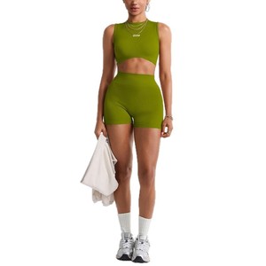 Conjunto Deportivo de 2 Piezas para Yoga, Ropa de Gimnasio, Trajes de Yoga para Mujer, Pantalones Cortos Deportivos, Sujetador Deportivo Cruzado, Leggings de Gimnasio - Product Image 4