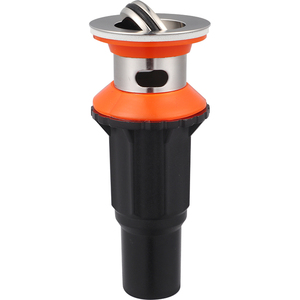 Vanne de vidange d'évier de cuisine en acier inoxydable HEZEE, 3,5 pouces, anti-obstruction, type poussoir, filtre amovible, passoire pour déchets alimentaires - Product Image 1